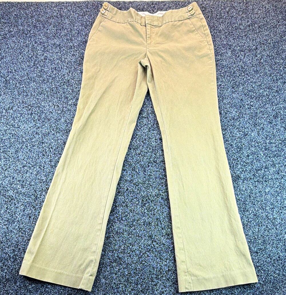 Banana Republic Women’s Beige Solid Corduroy Dress Pants Straight Leg Stretch